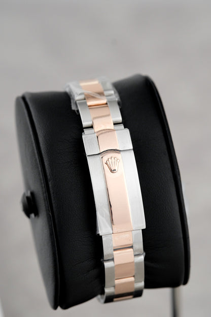Rolex Datejust 28 Two Tone Everose Olive Green Dial with Diamonds