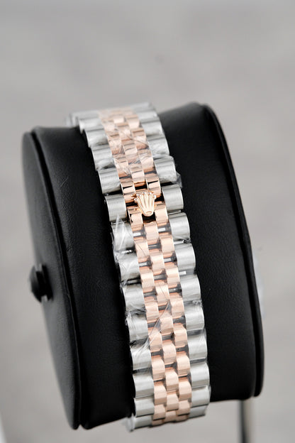 Rolex Datejust 36 Two Tone Rose Gold Salmon Anniversary With Diamonds 116231 2011