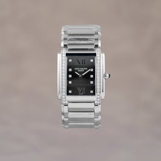 Patek Philippe Twenty~4 Rhodium Dial With Diamonds 4910/10A-010 2002
