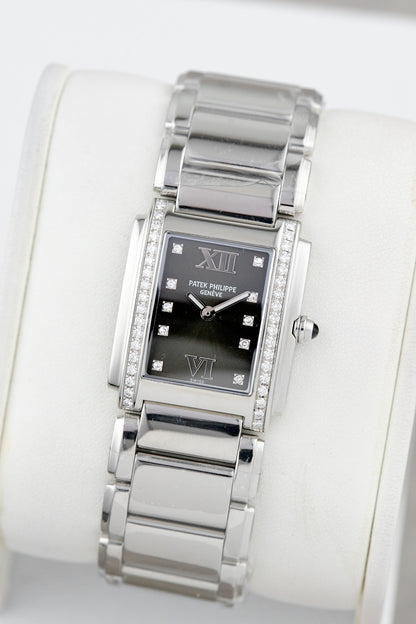 Patek Philippe Twenty~4 Rhodium Dial With Diamonds 4910/10A-010 2002