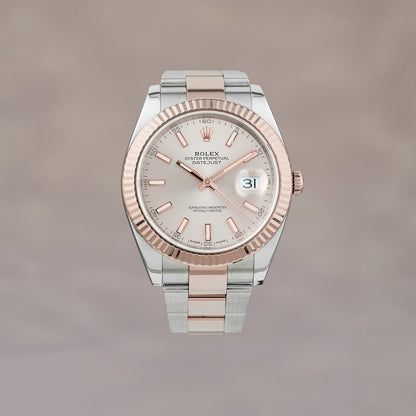 Rolex Datejust 41 Two Tone Everose Sundust Dial 126331 2018