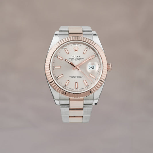 Rolex Datejust 41 Two Tone Everose Sundust Dial 126331 2018