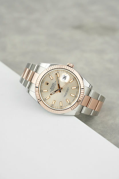 Rolex Datejust 41 Two Tone Rose Gold Sundust Stick 41mm 126331 2008