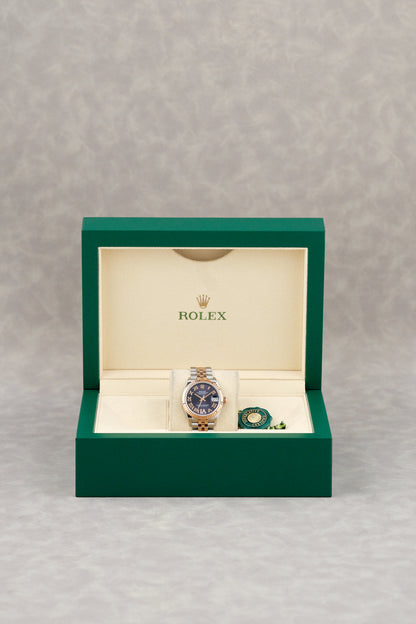 Rolex Datejust 31 Two Tone Rose Gold Aubergine Roman Diamonds VI 278271 2026 (Brand New)