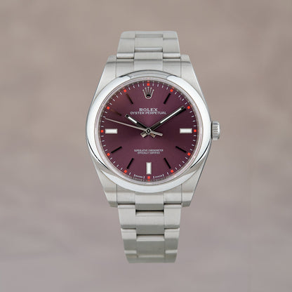 Rolex Oyster Perpetual 39 Purple Stick 39mm 114300 2016