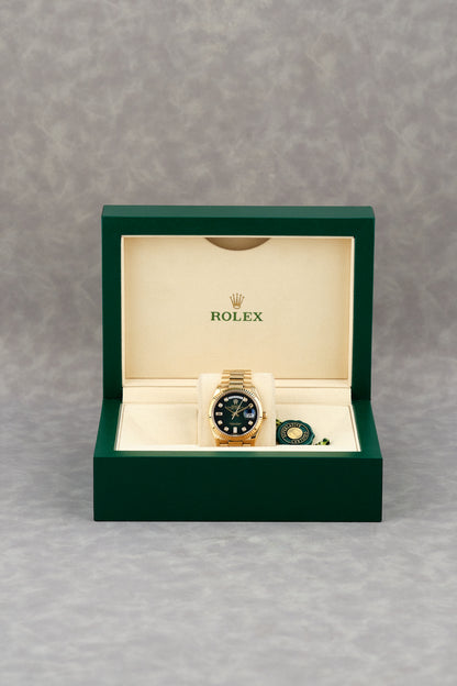 Rolex Daydate 36 Full YG Green Ombre 36mm 128238 2020