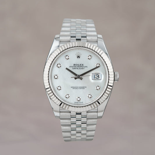 [RESERVED] Rolex Datejust 41 Mother of Pearl w/ Diamonds 41mm 126334 2019