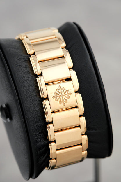 Patek Philippe Twenty~4 Mini Rose Gold White Dial With Diamond Markers And Bezel 4908/11