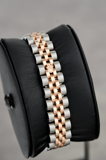 Rolex Datejust 26 Two Tone Rose Gold Black w/ Diamonds 26mm 179171 2014