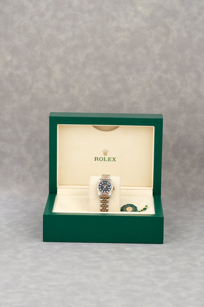 Rolex Datejust 26 Two Tone Rose Gold Black w/ Diamonds 26mm 179171 2014