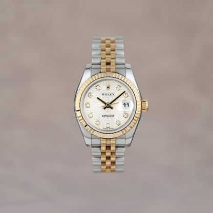 [RESERVED] Rolex Datejust 26 Two Tone Yellow Gold White Anniv. w/ Diamonds 26mm 179173 2005