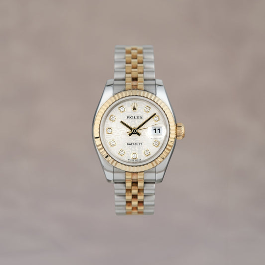 [RESERVED] Rolex Datejust 26 Two Tone Yellow Gold White Anniv. w/ Diamonds 26mm 179173 2005