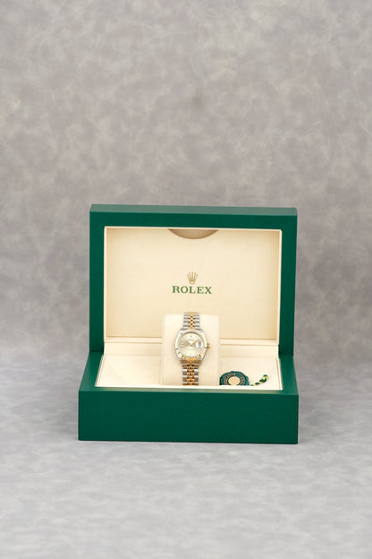 Rolex Datejust 28 Two Tone Yellow Gold Champagne w/ IX Diamonds 28mm 279173 2018