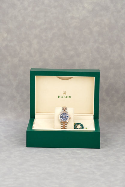 Rolex Datejust 28 Two Tone Everose Aubergine Dial With Diamonds (Brand New)