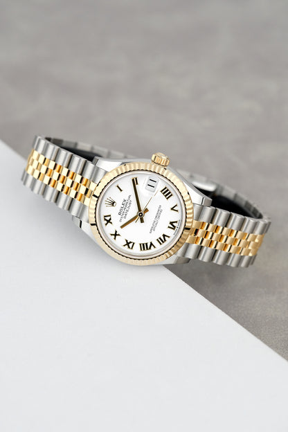 Rolex Datejust 31 Two Tone Yellow Gold White Roman 278273 2026