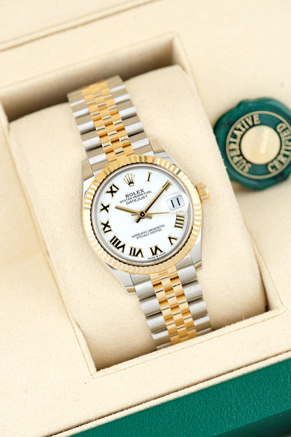 Rolex Datejust 31 Two Tone Yellow Gold White Roman (Brand New) 31mm 278273 2025