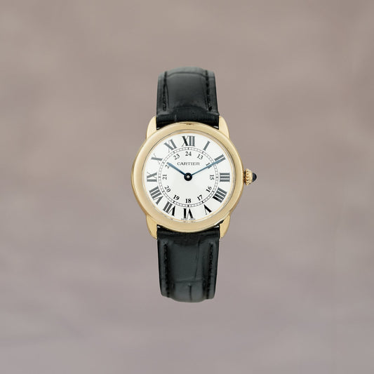 Cartier Ronde Solo de Cartier 29 Yellow Gold White Dial W6700355 2017
