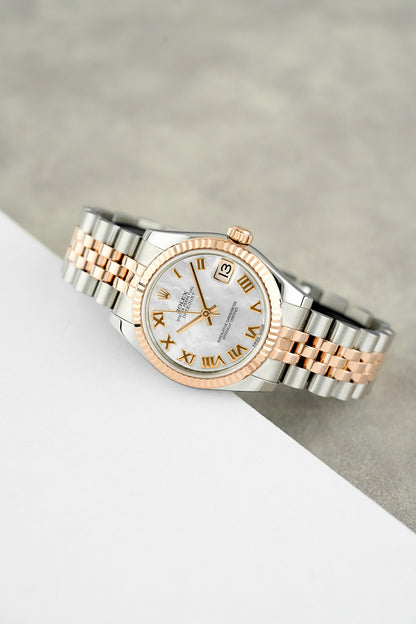 Rolex Datejust 31 Two Tone Rose Gold Mother of Pearl Roman 31mm 178271 2016
