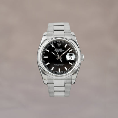 Rolex Datejust 36 Black Stick 36mm 116200 2009