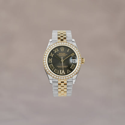 Rolex Datejust 31 Two Tone Yellow Gold Rhodium VI Diamonds & Bezel 31mm 278383