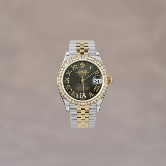 Rolex Datejust 31 Two Tone Yellow Gold Rhodium VI Diamonds & Bezel 31mm 278383