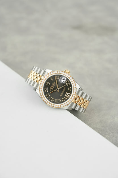 Rolex Datejust 31 Two Tone Yellow Gold Rhodium VI Diamonds & Bezel 31mm 278383