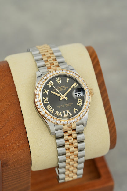 Rolex Datejust 31 Two Tone Yellow Gold Rhodium VI Diamonds & Bezel 31mm 278383