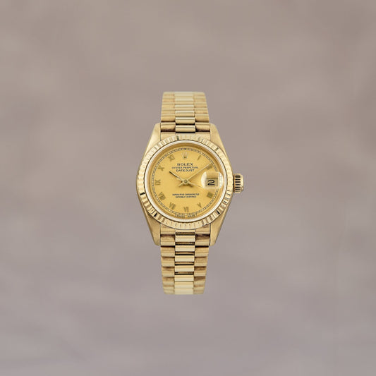 Rolex Datejust 26 Full YG Champagne Roman 26mm 69178 1994