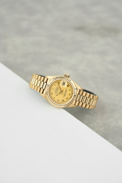 Rolex Datejust 26 Full YG Champagne Roman 26mm 69178 1994