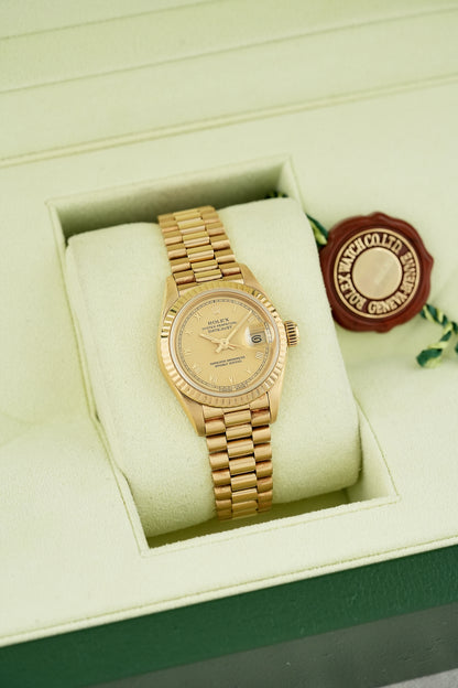 Rolex Datejust 26 Full YG Champagne Roman 26mm 69178 1994