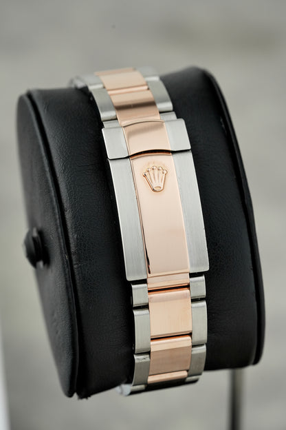Rolex Datejust 36 Two Tone Rose Gold Choco Floral 6 & 9 Diamonds 36mm 116231 2013