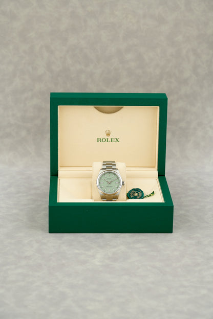 Rolex Oyster Perpetual 41 Pistachio DIal