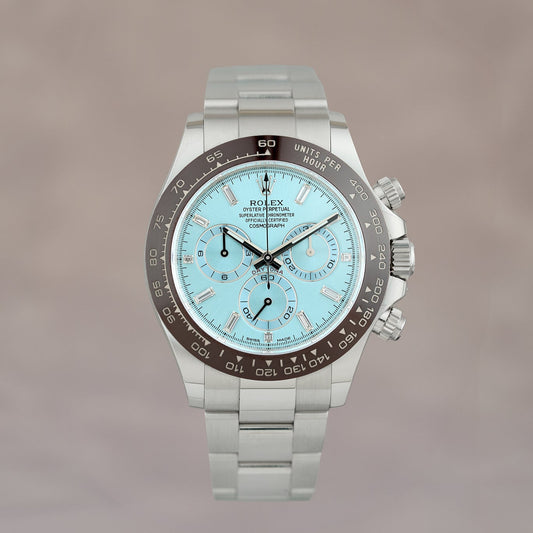 Rolex Daytona Platinum w/ Baguette Diamonds
