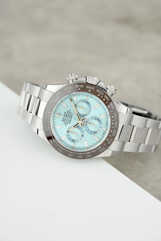 Rolex Daytona Platinum w/ Baguette Diamonds