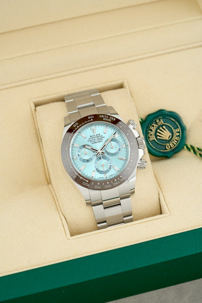 Rolex Daytona Platinum w/ Baguette Diamonds