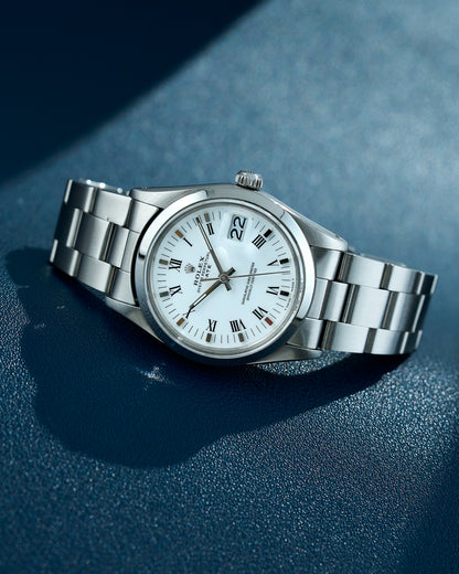Rolex Oyster Perpetual Date 34 White Roman Dial 15000 1982