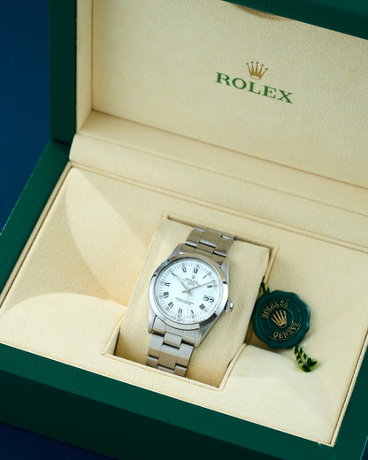 Rolex Oyster Perpetual Date 34 White Roman Dial 15000 1982