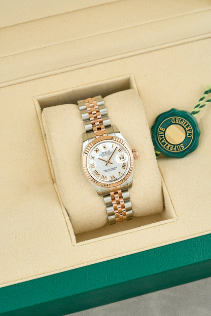 Rolex Datejust 26 Two Tone Everose Mother Of Pearl Roman Dial 179171 2014