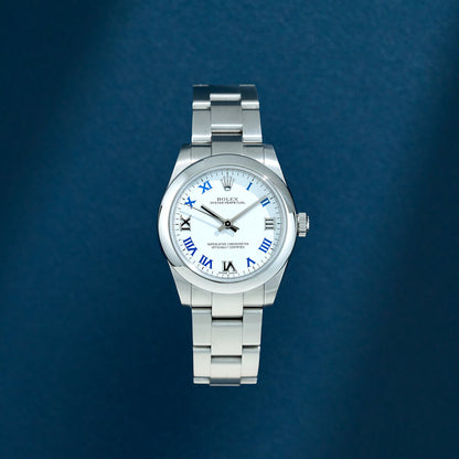 Rolex Oyster Perpetual 31 White & Blue Roman Dial 177200 2018
