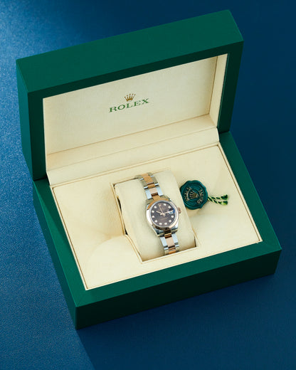 Rolex Datejust 28 Two Tone Everose Choco Dial With Diamonds 279171 2024
