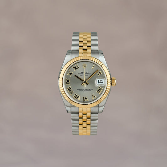 Rolex Datejust 31 Two Tone Yellow Gold Silver Roman Dial 178273 2013