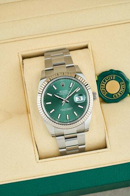 Rolex Datejust 41 Mint Green Dial 126334 2025