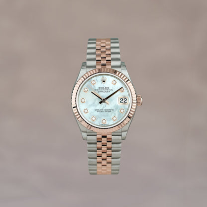 Rolex Datejust 31 Two Tone Rose Gold Mother Of Pearl Dial With Diamonds 278271 2026 (Brand New)