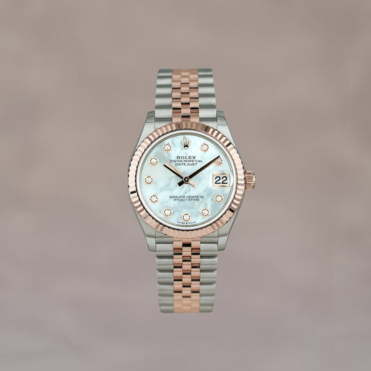 Rolex Datejust 31 Two Tone Rose Gold Mother Of Pearl Dial With Diamonds 278271 2026 (Brand New)