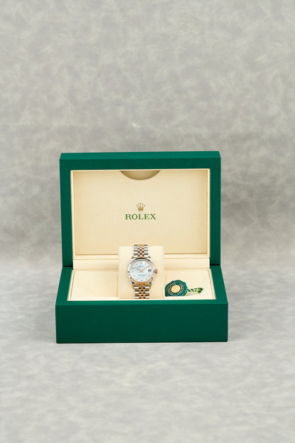 Rolex Datejust 31 Two Tone Rose Gold Mother Of Pearl Dial With Diamonds 278271 2026 (Brand New)