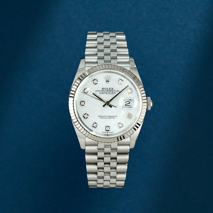 Rolex Datejust 36 Mother Of Pearl Dial With Diamonds 126234NG 2025