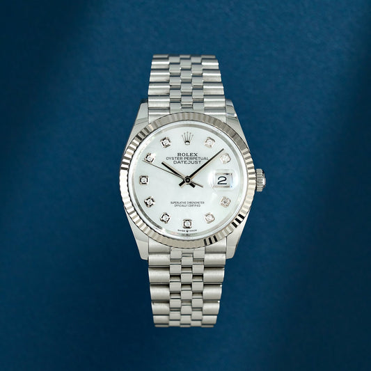 Rolex Datejust 36 Mother Of Pearl Dial With Diamonds 126234NG 2025