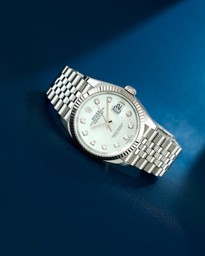 Rolex Datejust 36 Mother Of Pearl Dial With Diamonds 126234NG 2025