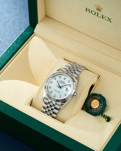 Rolex Datejust 36 Mother Of Pearl Dial With Diamonds 126234NG 2025