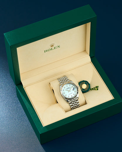 Rolex Datejust 36 Mother Of Pearl Dial With Diamonds 126234NG 2025
